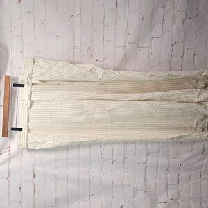 Lane Bryant Wide Leg Linen Rayon Blend Belted Pin Stripe Trouser Size 20R NWT